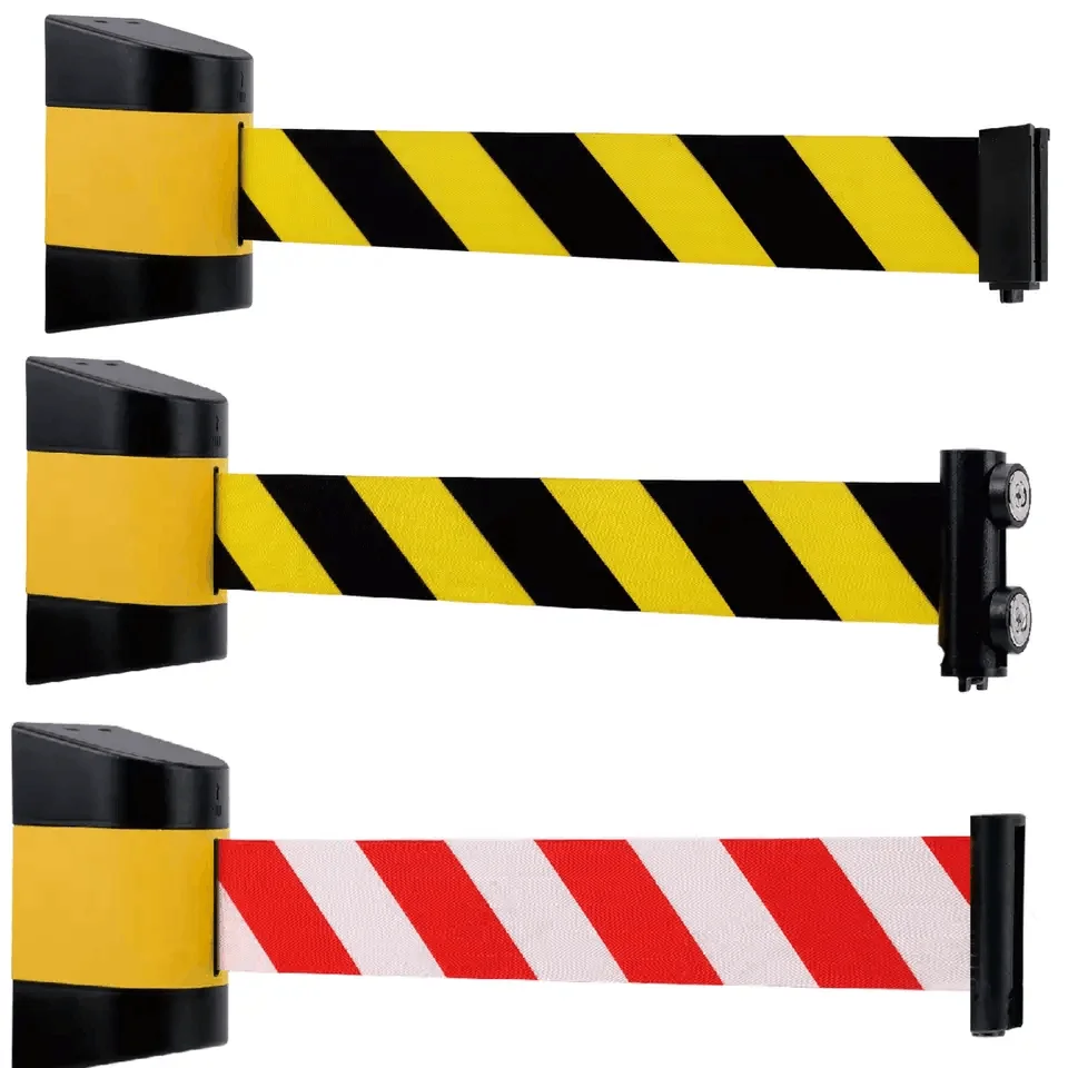 wholesale Wall Mount Retractable Belt Barrier with ABS 5m 10m wall mounted magnetic barrier