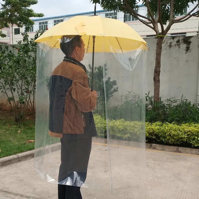 China Plastic Full Body Umbrella Poe Clear Full Body Length Rain Cover Shop Umbrellas for Sale