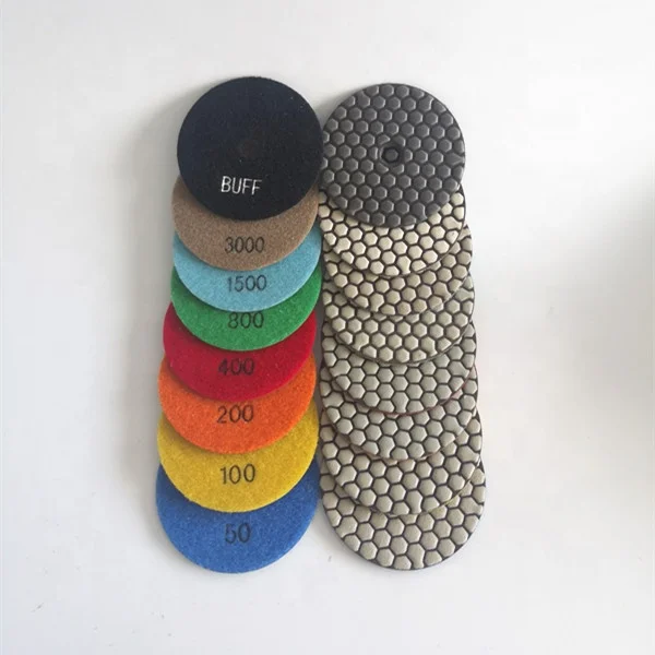 4 5 6 8 10 inch Dry polishing pads for marble granite diamond polishing tools