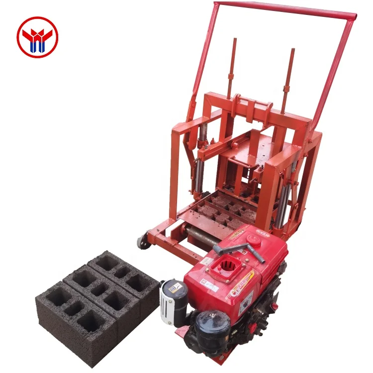 Australia Manual Small Diesel Vibrating Soil Hollow Cement Laying Block Concrete Brick Making Machine Price Japan