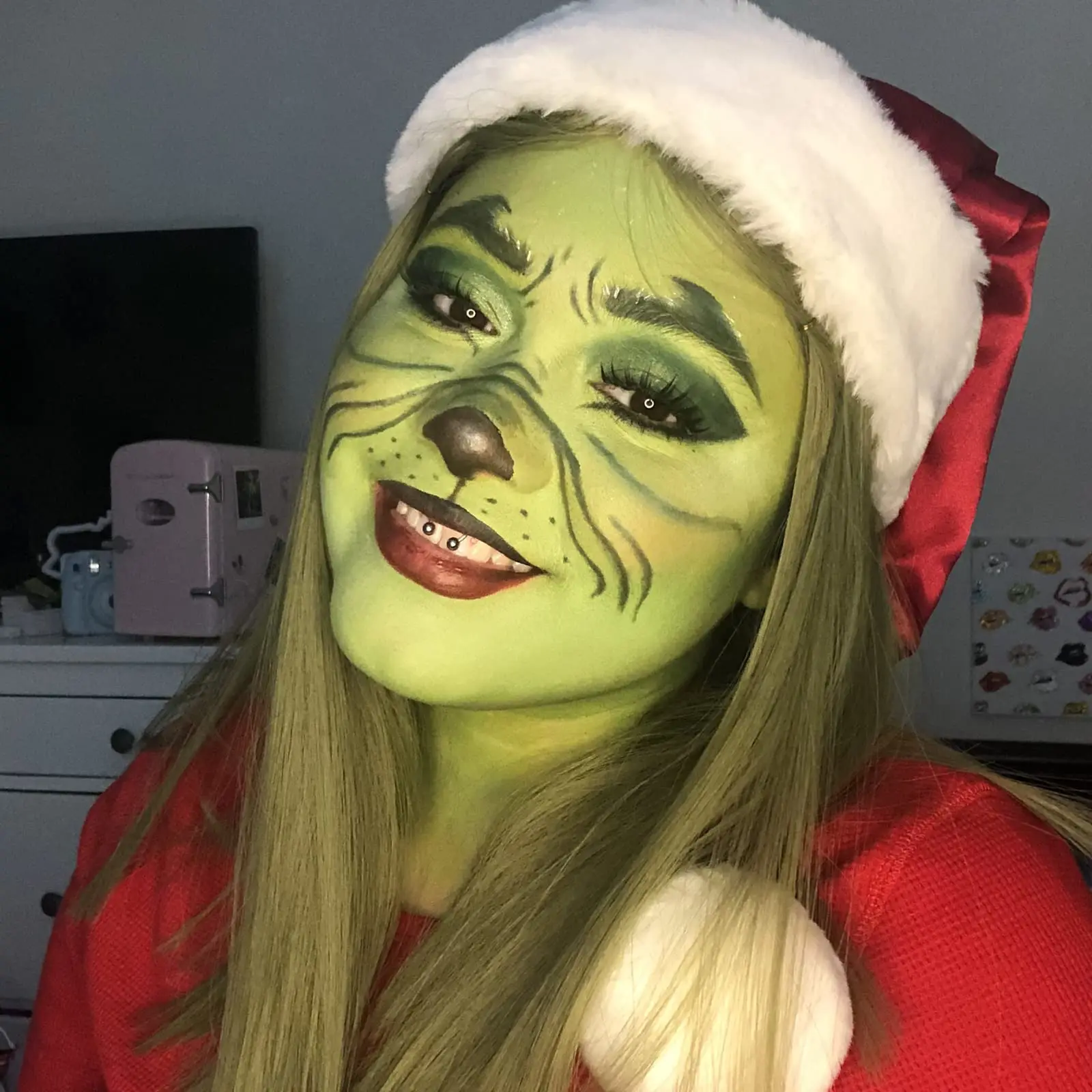 Рождественская краска для лица Grinch камуфляжная тела палочка крем ...