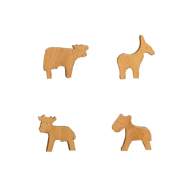 Wooden cute personalized farm animal toys Montessori farm animal goat horse sheep Toddler Toy