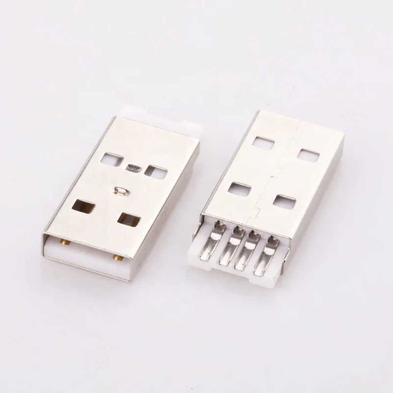 
two part shell usb A connector made of metal 