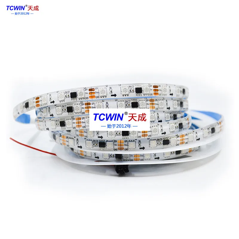 WS2811 12v 60leds ip20 dream color external ic tv backlight car computer atmosphere led strip light factory price flexible soft