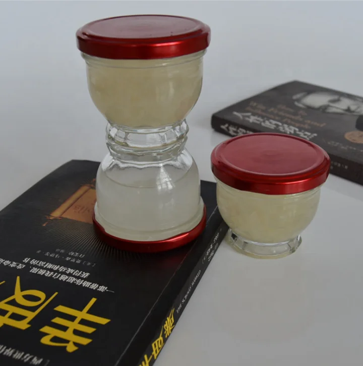 50 ml 75 ml 100 ml food storage honey bee sauce cubilose swiftlet bird nest soup storage glass bottle with red metal seal cap