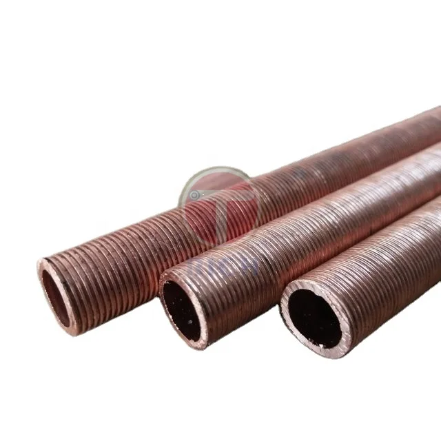 Low Fin Inner Grooved Copper Tube for Air Conditioning fintubes Fin Copper Tube Fin Heating Tube