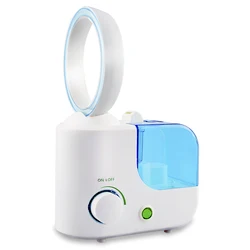 Portable Bladeless Fan Cooling Mist 1L Water Tank Humidifying Ultrasonic Humidifiers
