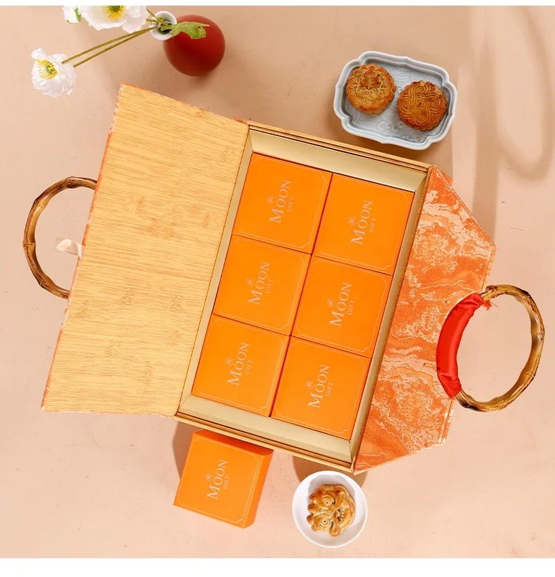 In Stock Low Moq Chinese Style Classic Vintage Gift Box Luxury Gift Boxes 6 12 Pack Mooncake Wooden Box