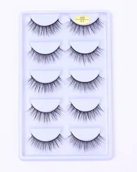 Super Soft black Band Faux Mink Eyelash Natural 3D Lashes Short Length Natural Long Full Strip Lashes for daily life