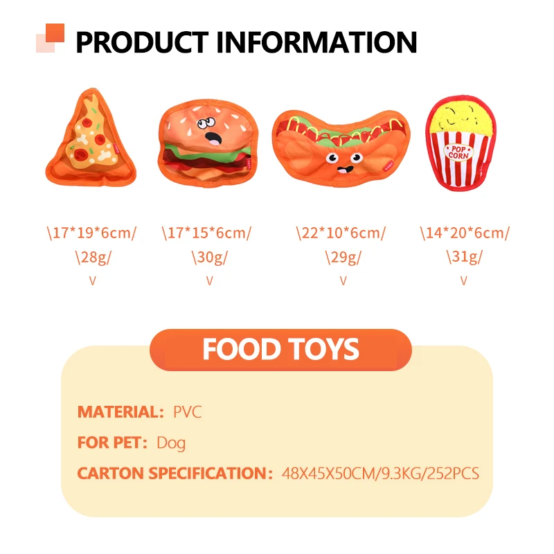 Manufacturer wholesale pop corn food design dog chewing toy