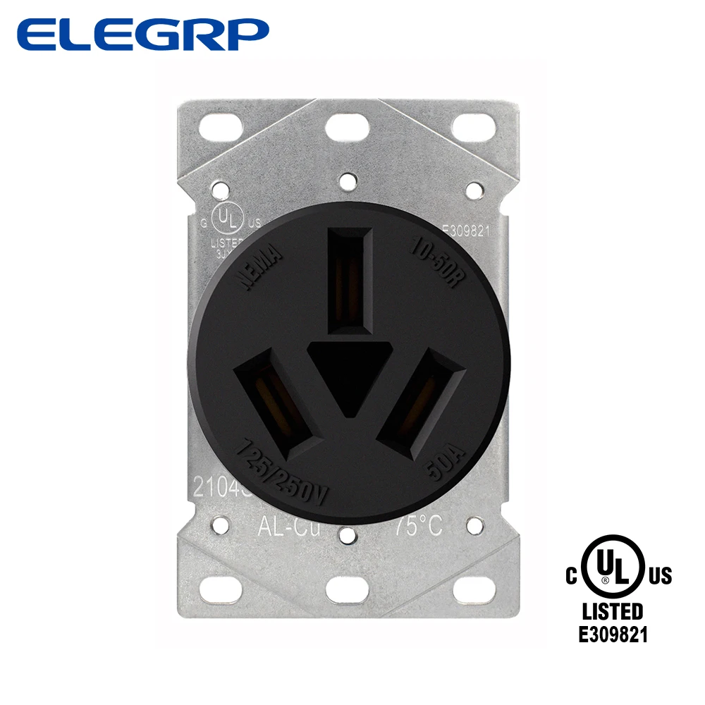 10-50R US Range Receptacle UL listed outlet socket 50a electrical switch and socket 50 amp range receptacle outlet