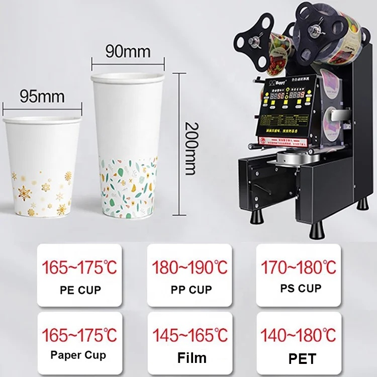 Factory Wholesale 110V/220V Bubble Tea Equipment Fully Automatic Plastic Cup Sealer Machine