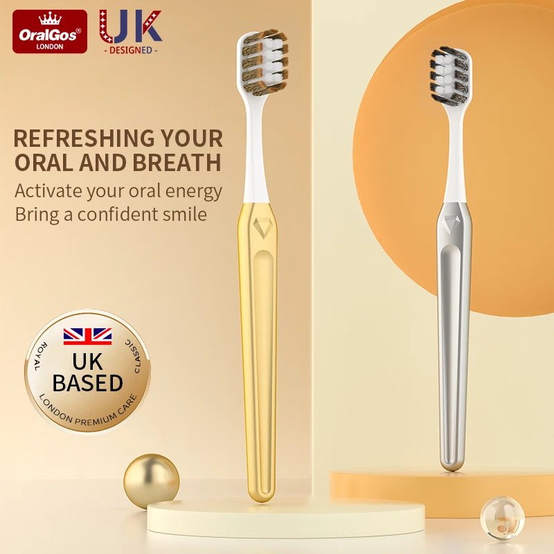 OralGos зубная щетка для взрослых, оптовая продажа, Мягкая зубная щетка