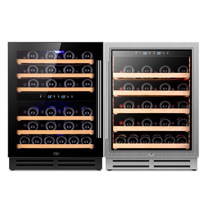 JiuFu mini wine cooler refrigerator dual zone wine storage cabinet thermoelectric wine cooler