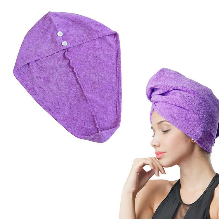 Best selling Super absorb water and Quick dry microfiber turban hair wrap towel