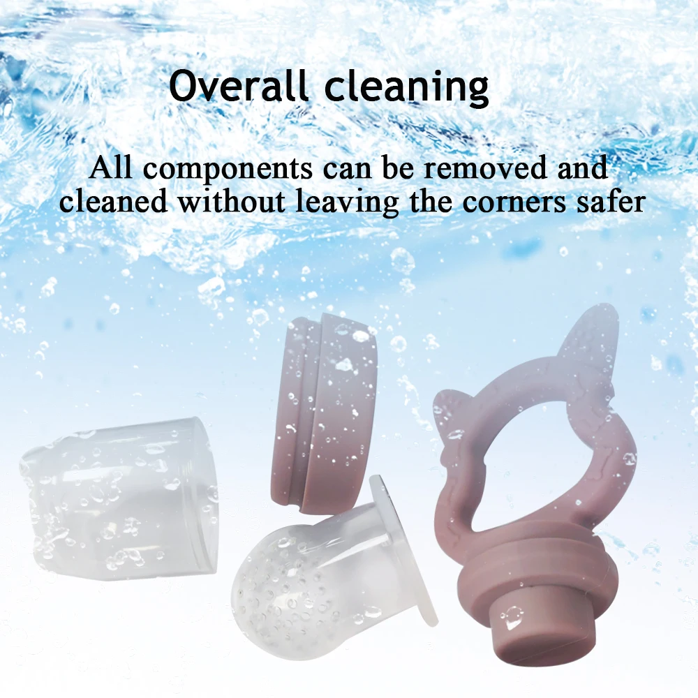 Free Sample Newborn Infant Nipple Baby Fresh Fruit Food Nibbler Feeder Silicone Baby Feeding Pacifier