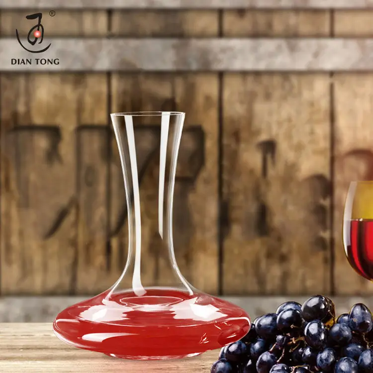 DianTong hot sale custom logo 1500ml u shape red wine decanter