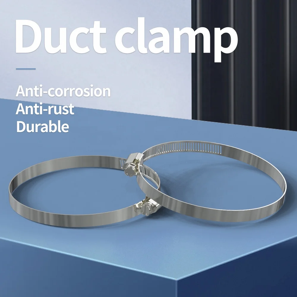 Hot sales perforated american type quick lock 100/150/200mm Stainless Steel Duct Clamp For Inline Fan