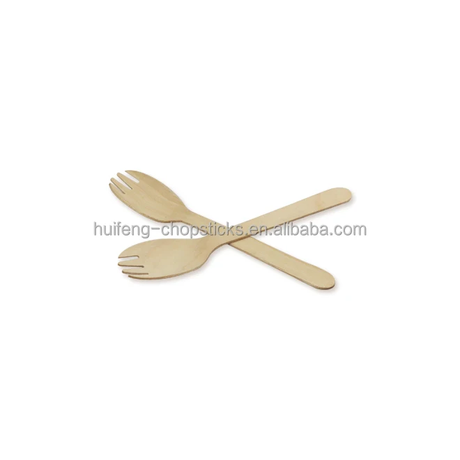 Wholesale Compostable Wooden Cake Fork Spoon