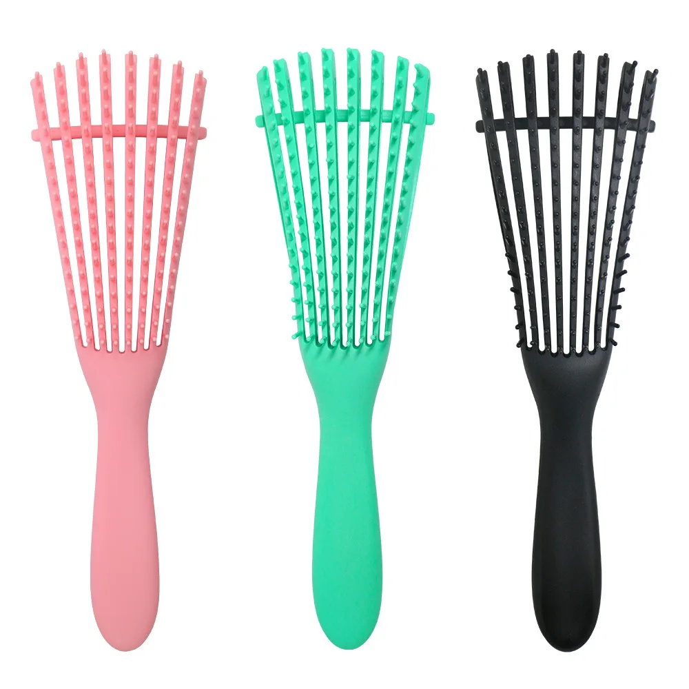 Curly Custom Logo Detangling Hair Brush for Afro America African Hair Textured 3a to 4c Kinky Wavy