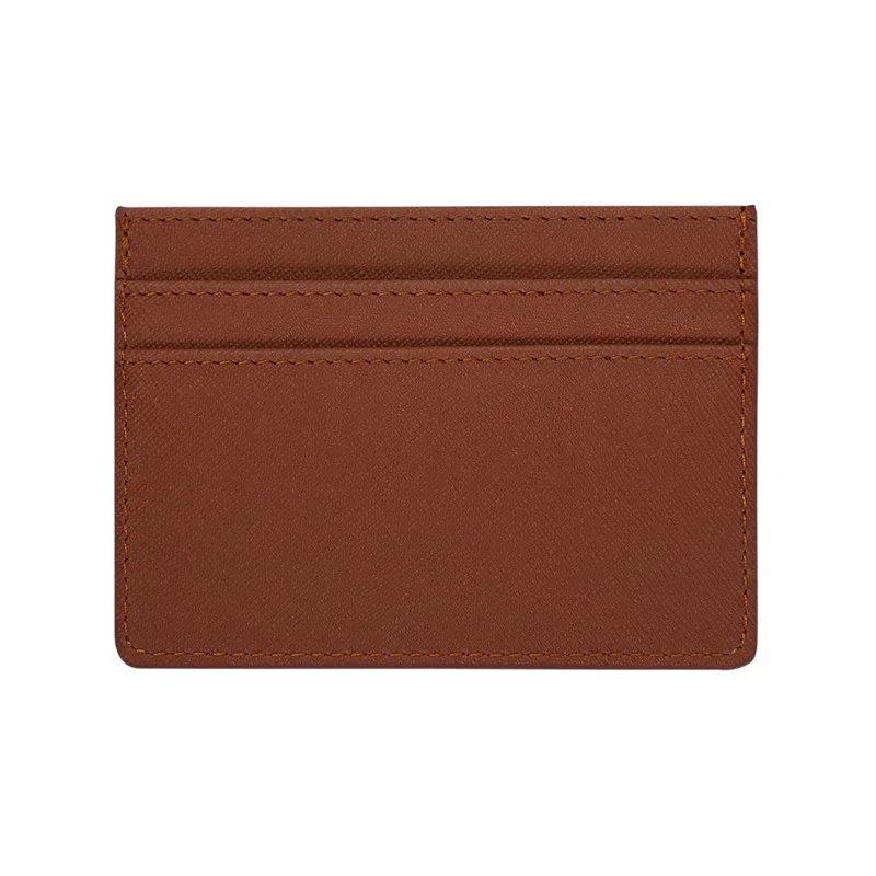 2022 PU Personalized Saffiano Leather Card Holder with 5 Slots 2 Sided Ultrathin Mix 8 Colors Credit Cards Business Coin Case