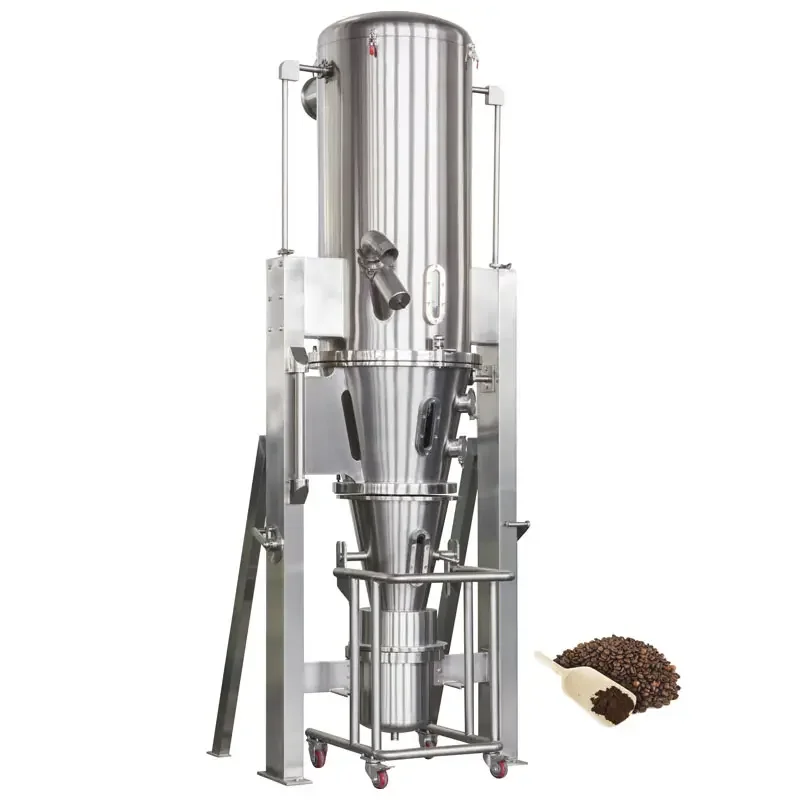 Food Chemica  Powder Granules Fluid Fluidized Bed Granulator Drying Machine