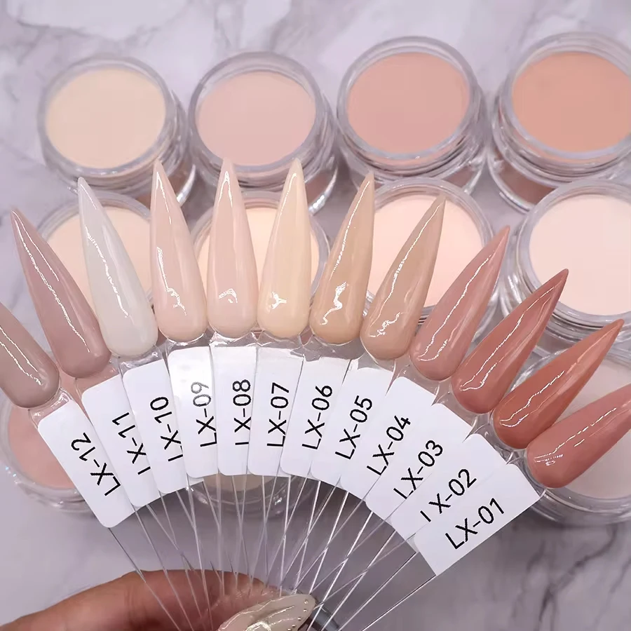 Crystal Carving Extension Nail Material Art Supplies Create Logo Wholesale High Quality Nude Pink Dipping Acrylic Powder