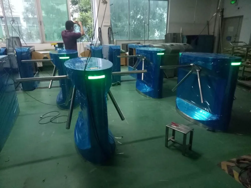 Face Recognition Bi-directional Access Control Tripod Turnstile Temperature Measurement Dual Channels Barrier Gate