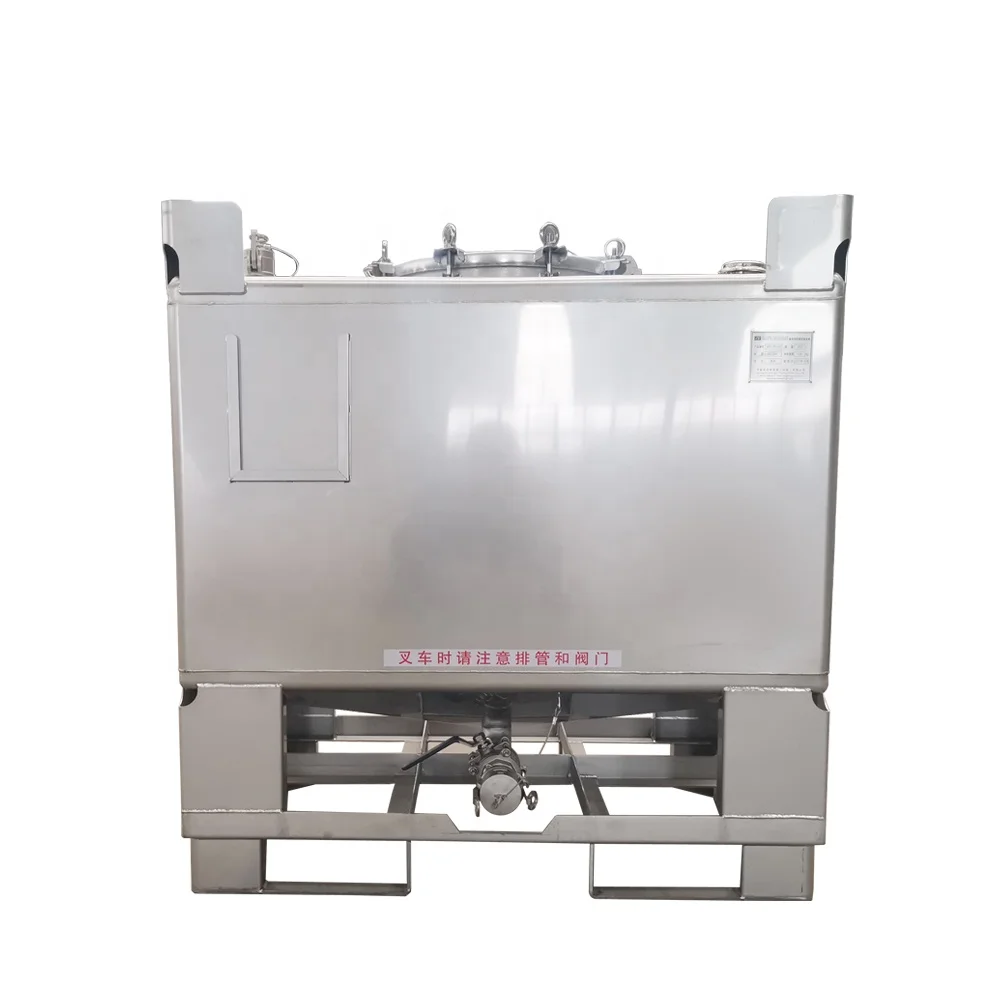 Food Grade 1500L IBC Tank Stainless Steel Tote Tank Wine Storage Tank