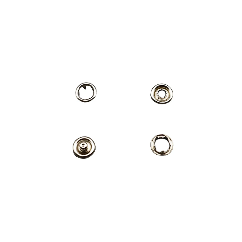 Polished Stainless Steel 10mm Flatback Prong Snap Buttons Decorative for Clothing Leather Shoes Garments