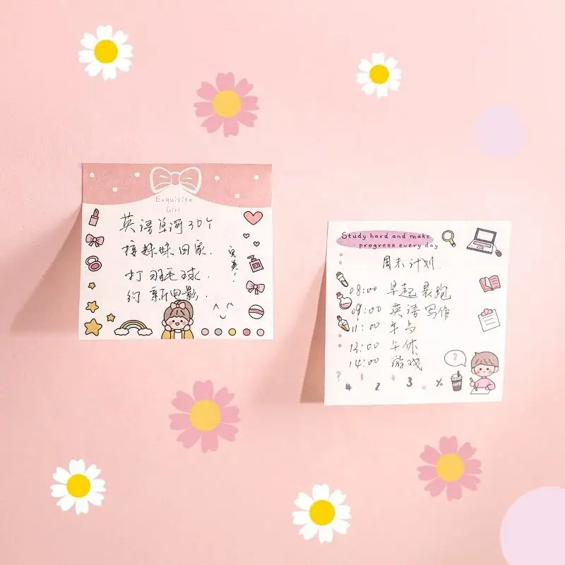 Cute Cartoon Diary Memo Pad Message Notes Decorative Notepad Sticky Unique Journals