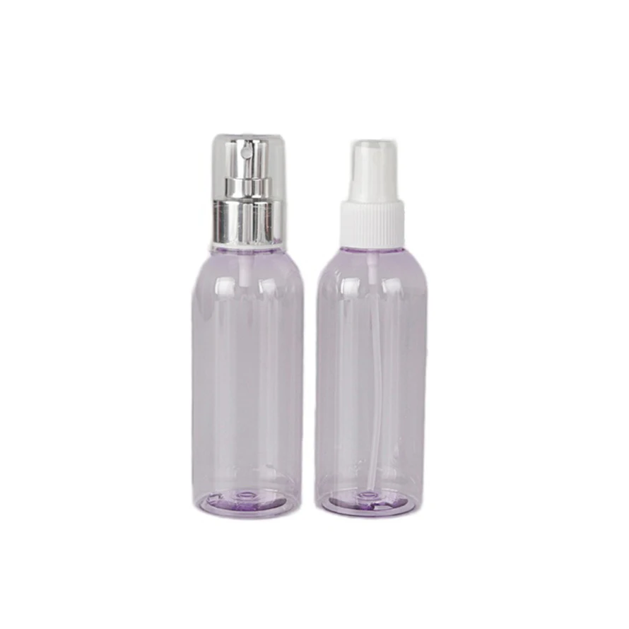 
China manufacturer 100ml 150ml PET hand wash liquid toner use sprayer colorful cap plastic face mist spray bottle 