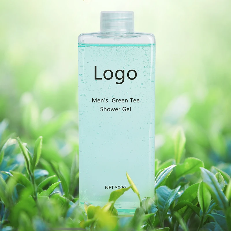 
OEM factory private label mens body green tea natural organic shower gel 