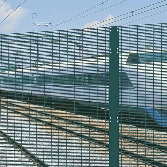 hot sale galvanized anti climb 358 security fencing powder coated with barbed wire