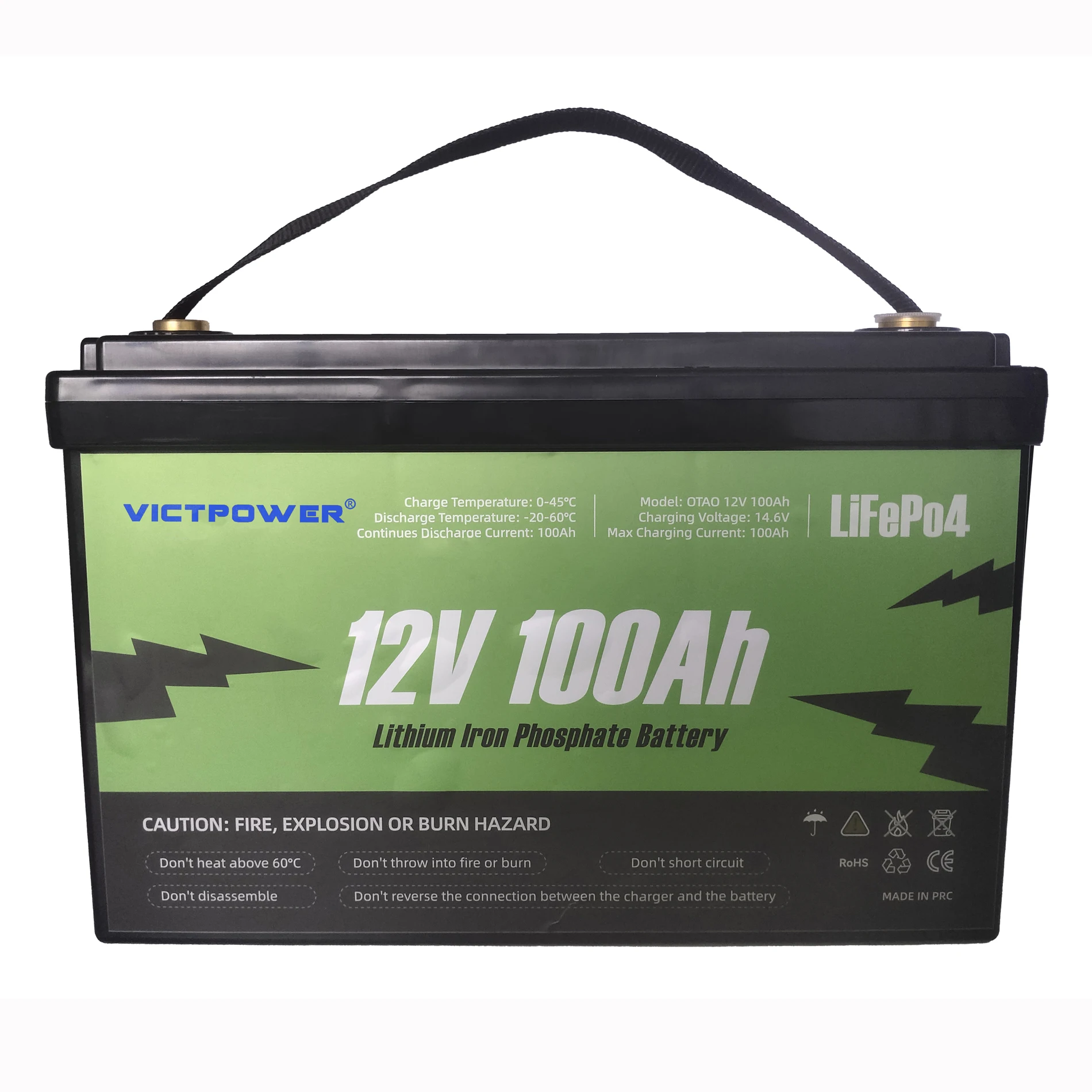 Solar Battery  Marine Boat Rv Phosphate Lifepo4 12v 100ah 200Ah Lithium Ion Batteries Pack