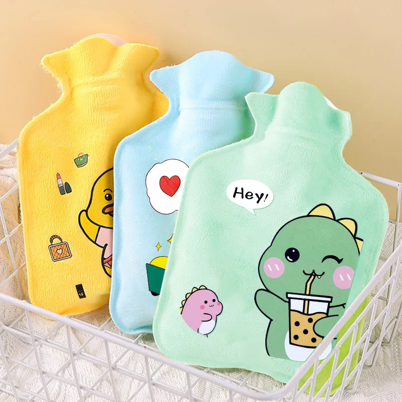 Hot water bottle Water Thickening Explosion-proof Hand Warmer Dormitory Foot Warmer Cute plush cartoon hot compress water warmer