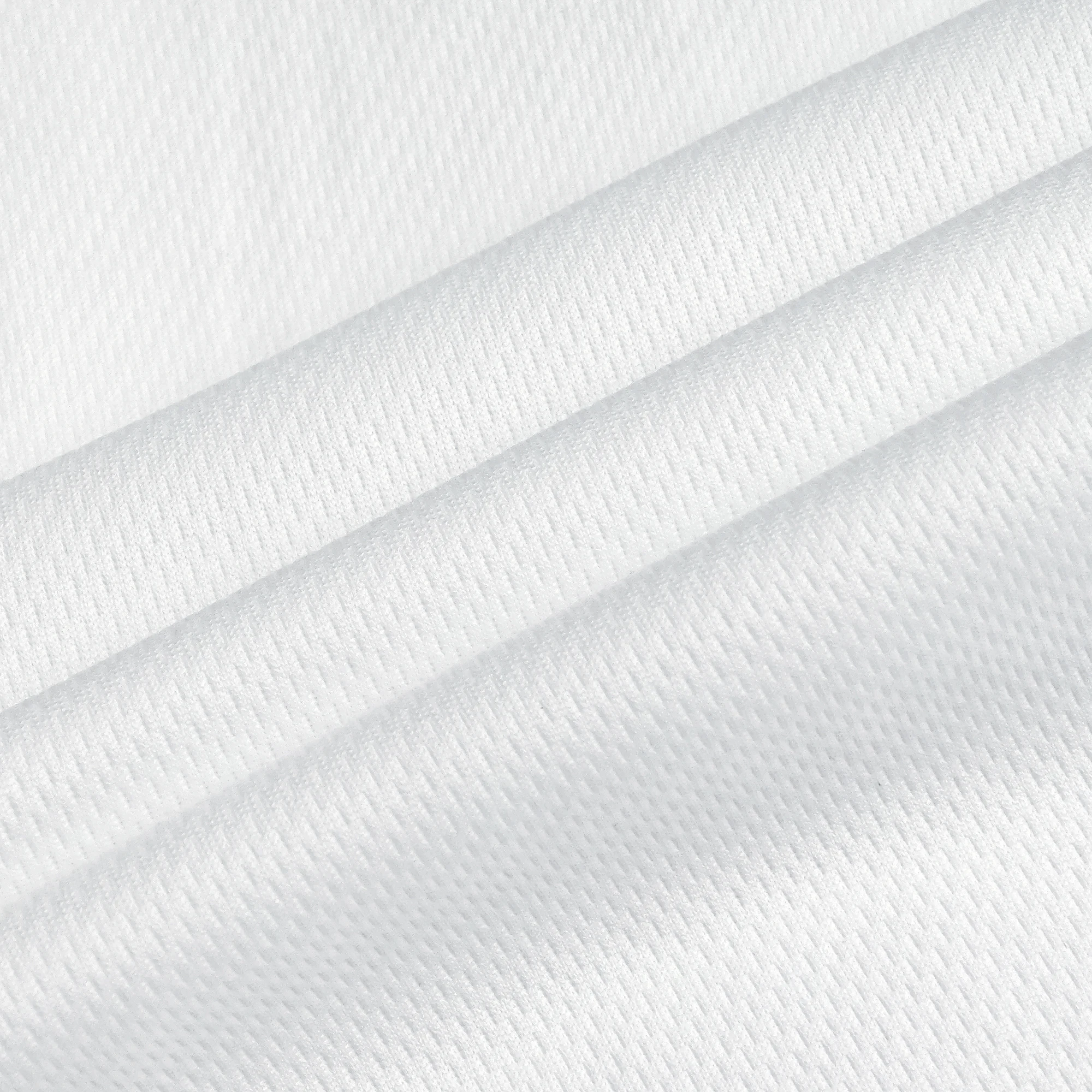 Perspiration Resistant Dry Fit Wicking 100% Polyester Low Stretch Bird Eye Close Mesh Fabric For Sportswear