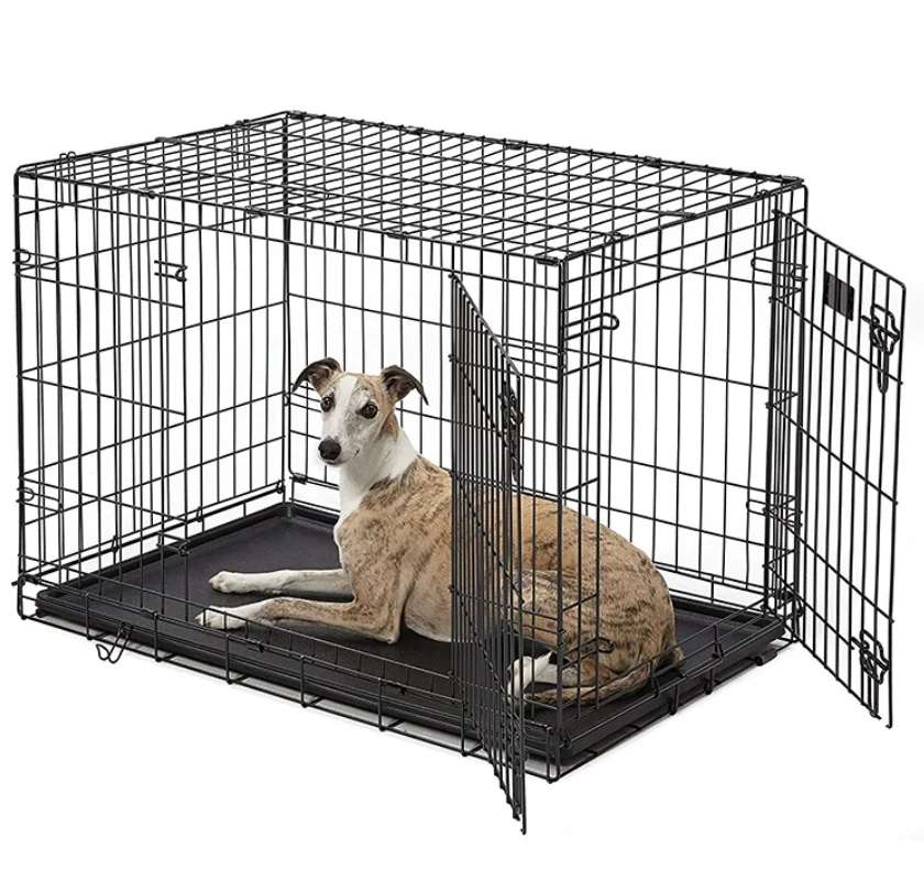 Double door Large size Pet Cage Folding Dog Crate Pet Dog House High Quality Wire Pet Crate