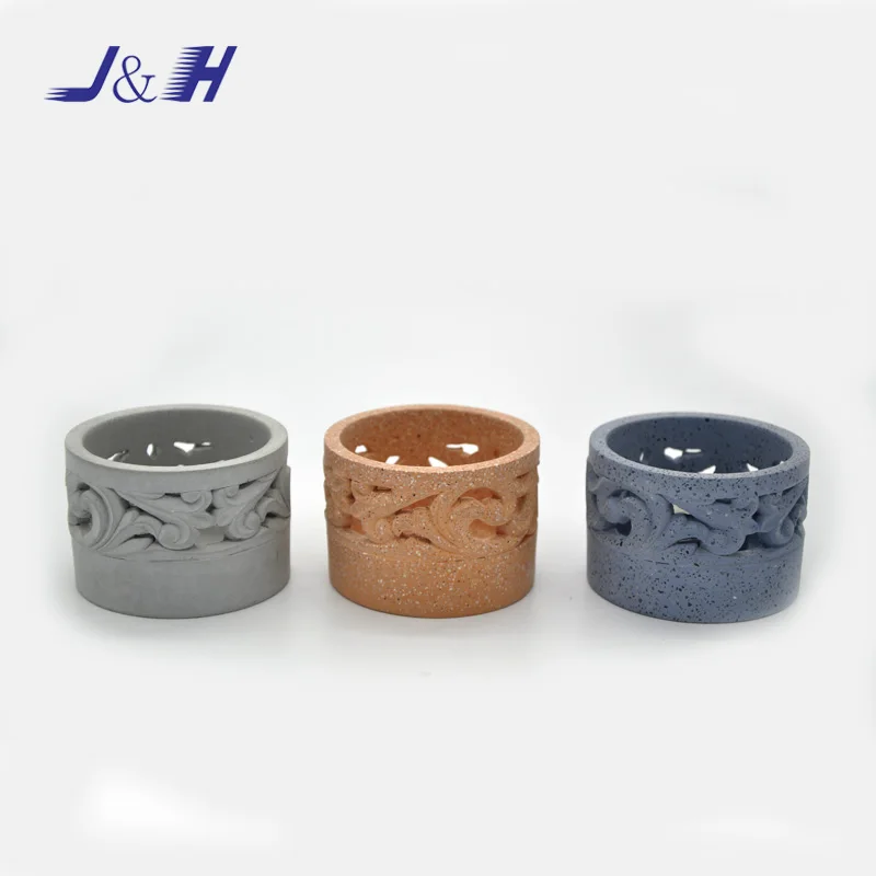 Home Decorative Modern   cement country style candle holder