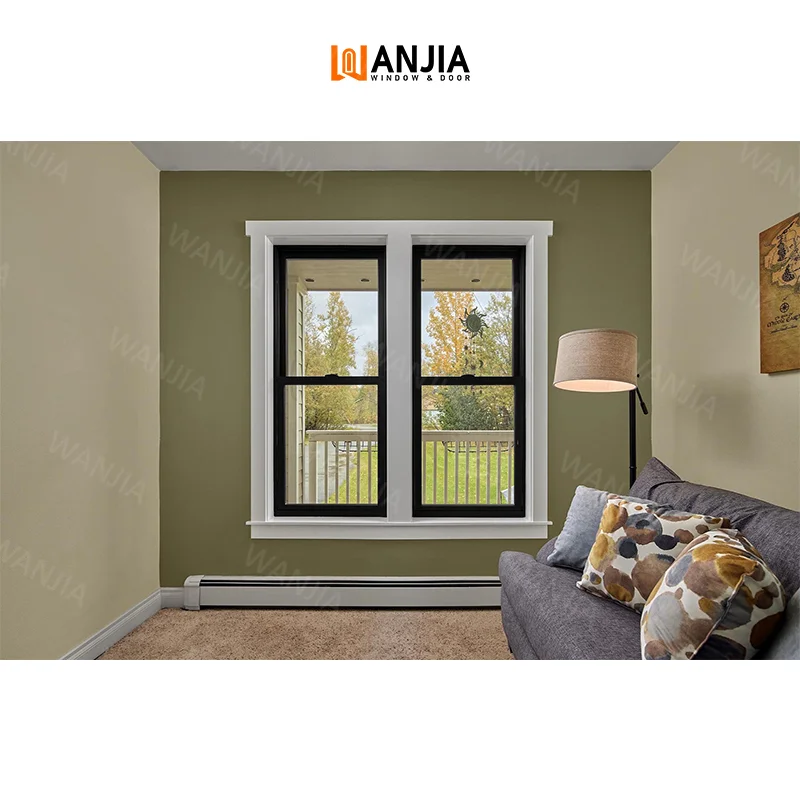 Heavy Duty Design Intelligent Electric Vertical Sliding Windows Aluminum Double Hung Home House Single