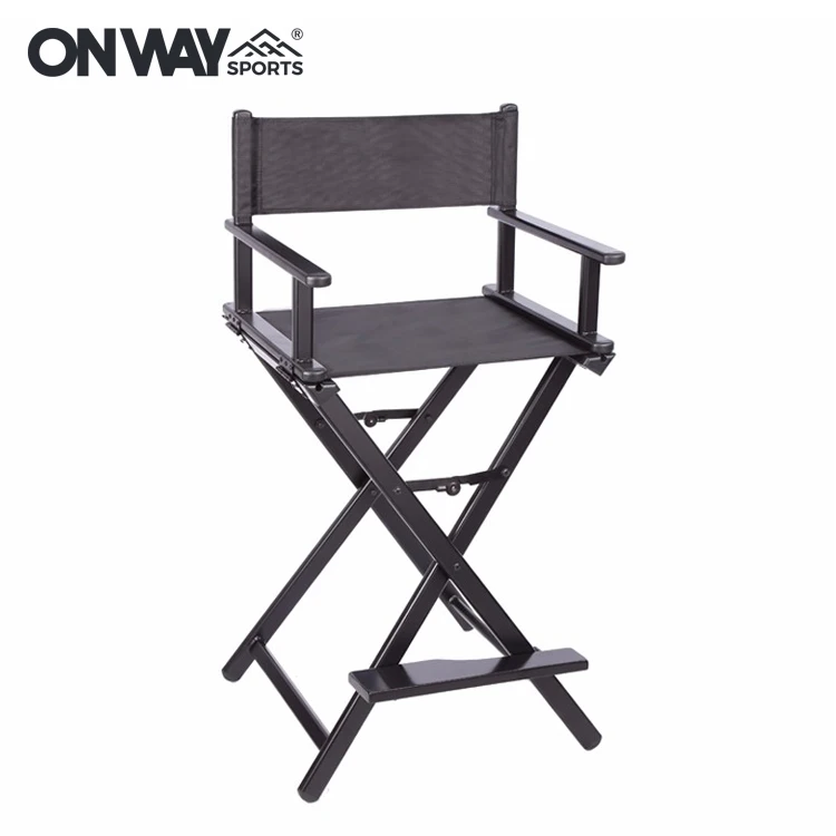 Custom Lightweight Portable Aluminum Folding Director Makeup Chair WIth Headrest