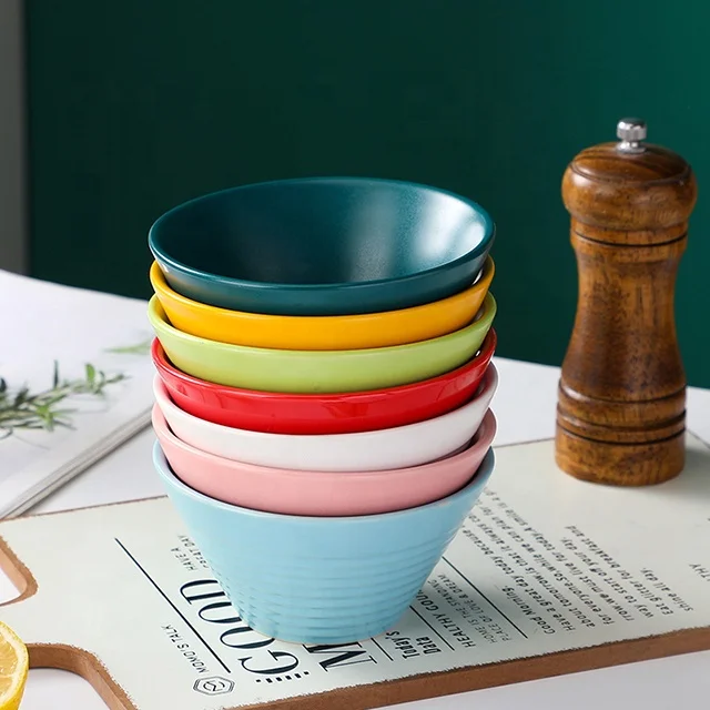 New Design Ceramic Large Soup Bowl Household Color Porcelain Ramen Bowl Big Creative Ceramic Noodle Bowl