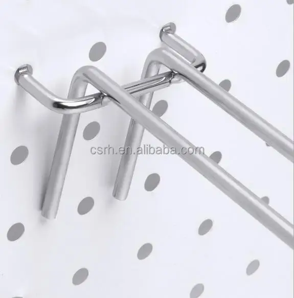 Supermarket Hanging Pegboard Hooks U Shape Four Wires Display Hanger Hook