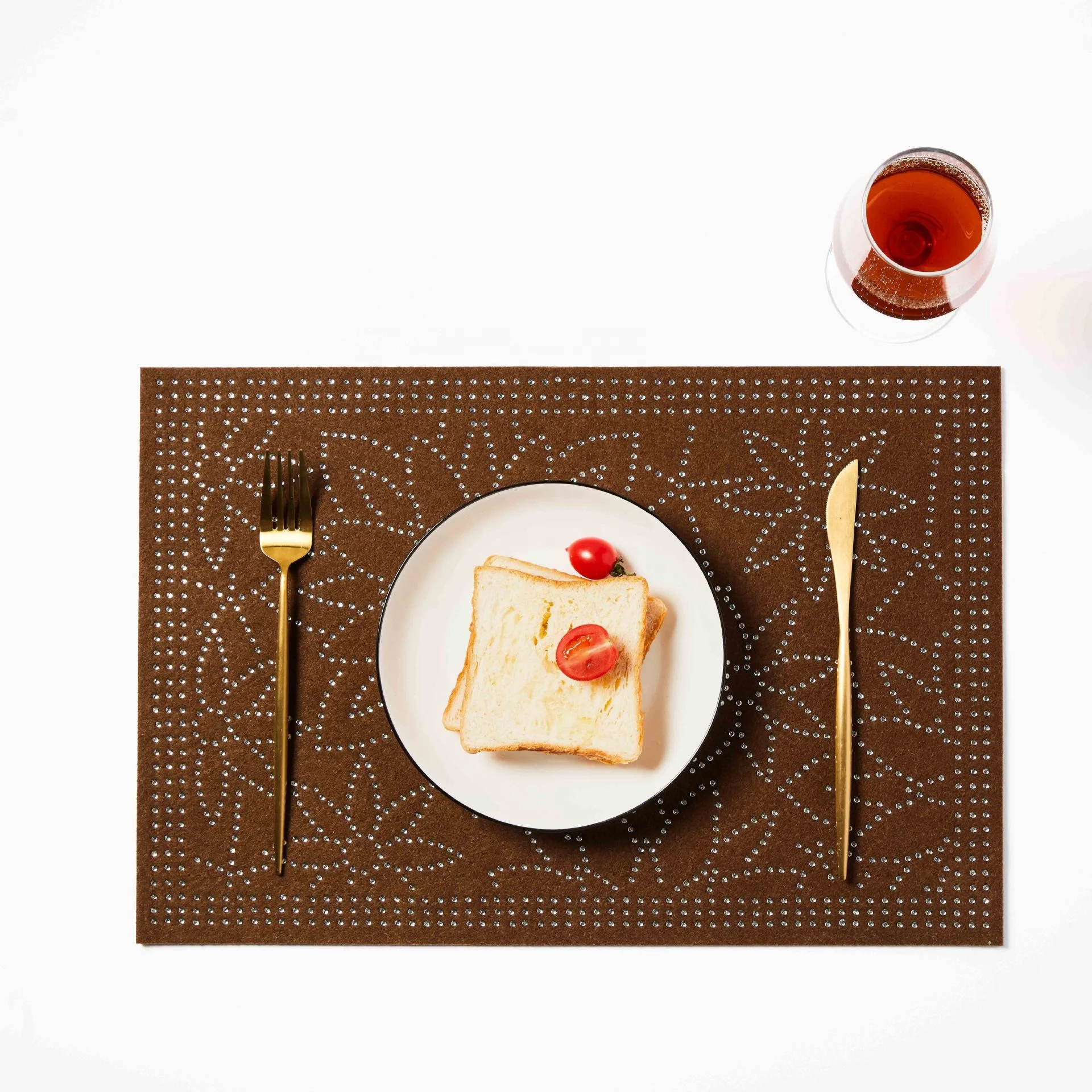 Factory wholesale custom table printed plate mat placemats for dining table