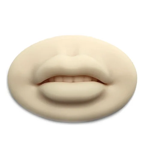 3 Colors Soft Silicone 3D Lip Practice Skin Permanent Makeup Microblading Lip Open Mouth Skin Mannequin