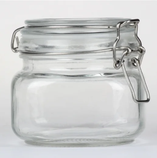 Clip Lid Glass Jar for Honey and Traditional Pickles Storage