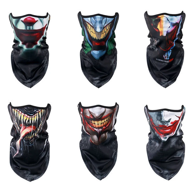 Custom Design logo Magic Scarf Neck gaiter headwear Bandana 3D print balaclava Half Face sublimation Bandana
