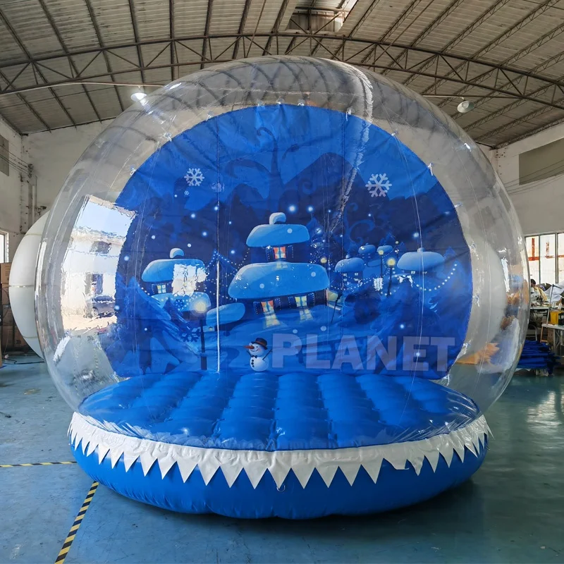 Custom Backdrop Blow Up Human Size snow globe photo booth 3 Meter Inflatable Bounce House Snow Globe Ball