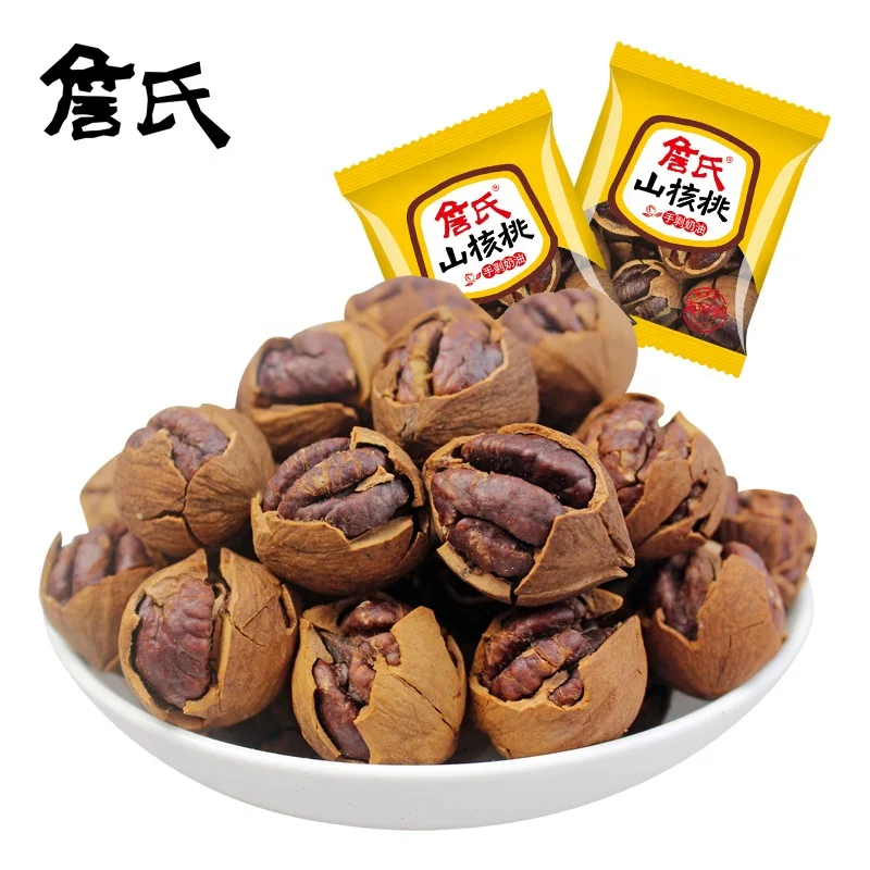 delicious healthy pecans OEM  organic snacks Chinese dried walnuts hickory in-shell snack