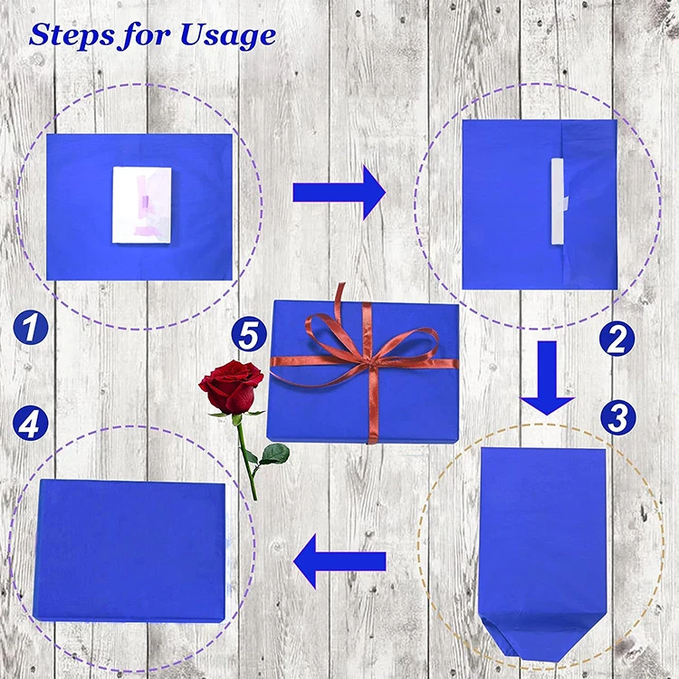 Manufacturer Custom Printed Tissue Wrapping Paper For Products Packaging Clothes Wrapping Tissue Paper Sheet